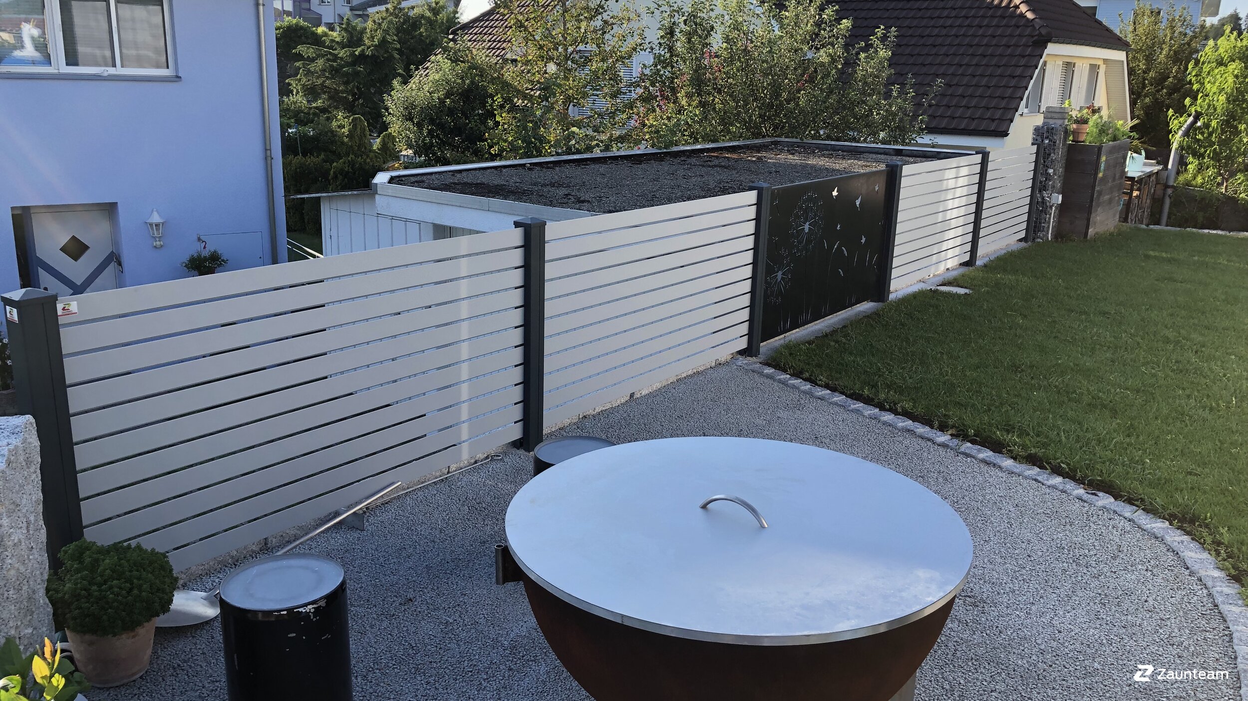 Protection brise-vue en aluminium de 2019 à 9200 Gossau Suisse de Zaunteam Appenzellerland.