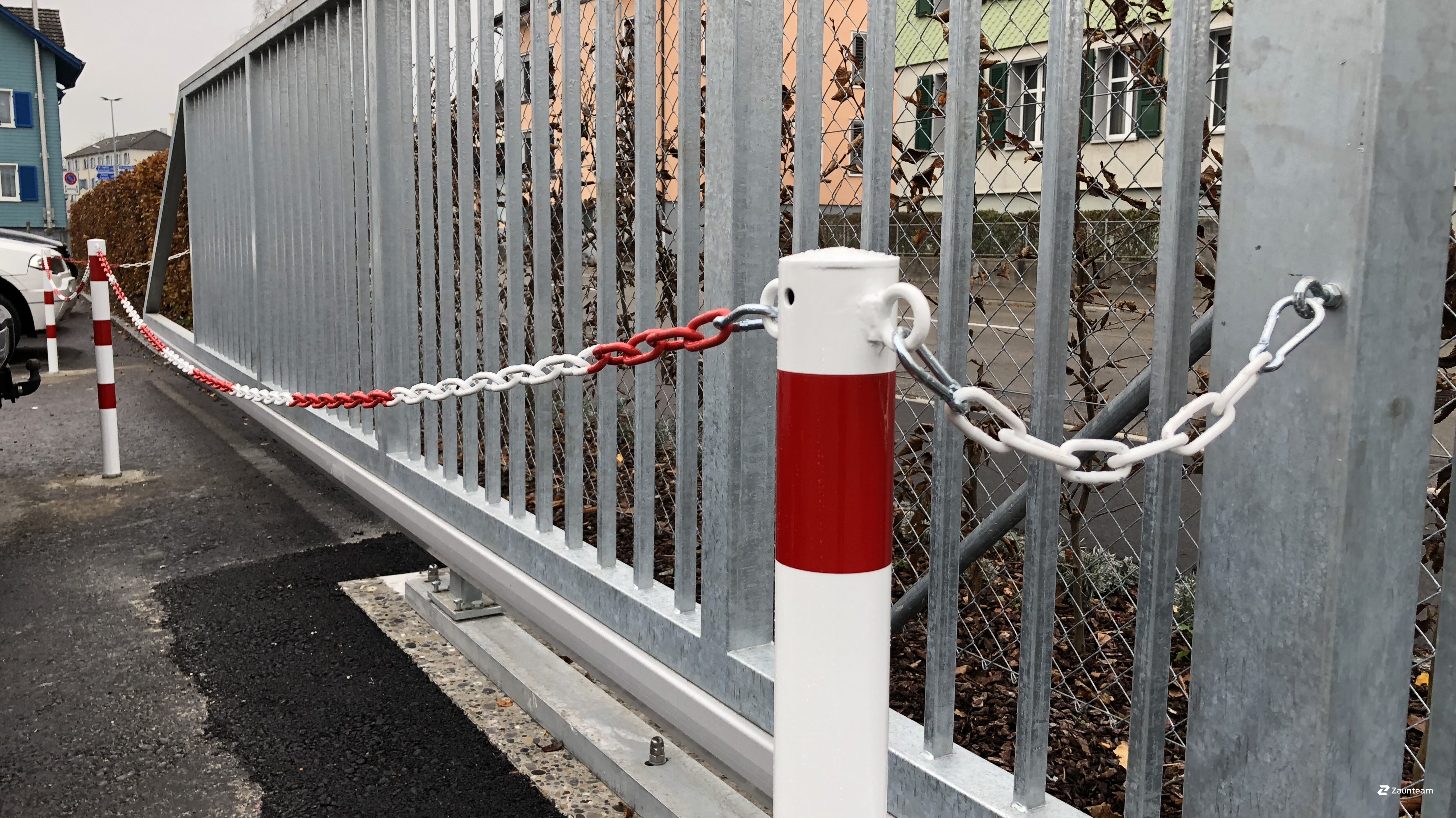 10 M Absperrkette Schwarz, 4 Mm Stahl – Mit Karabinern – Für Baustellen, Parkplätze & Events