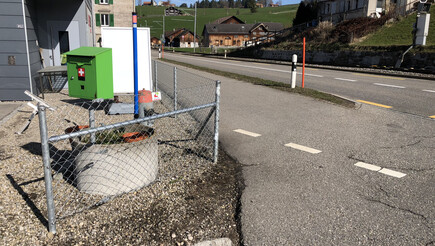 Grillage diagonal de 2018 à 9055 Bühler Suisse de Zaunteam Appenzellerland.