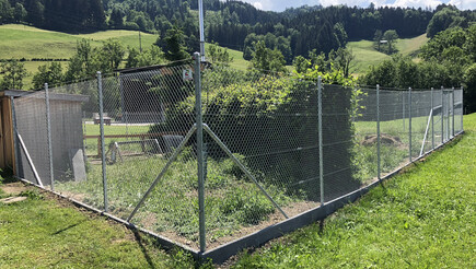 Grillage diagonal de 2018 à 9055 Bühler Suisse de Zaunteam Appenzellerland.