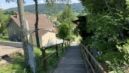 Halbrundlattenzaun aus dem 2019 in 9056 Gais Schweiz von Zaunteam Appenzellerland.