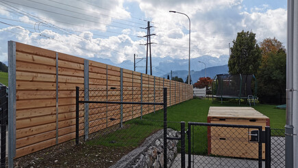 Protection brise-vue en bois de 2019 à 9050 Appenzell  Meistersrüte Suisse de Zaunteam Appenzellerland.