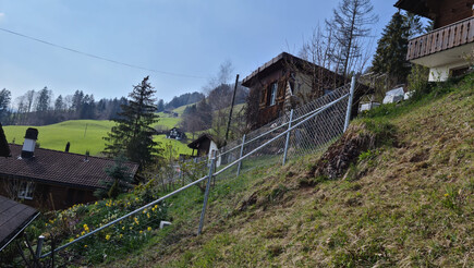 Grillage diagonal de 2021 à 9651 ennetbühl Suisse de Zaunteam Werdenberg.