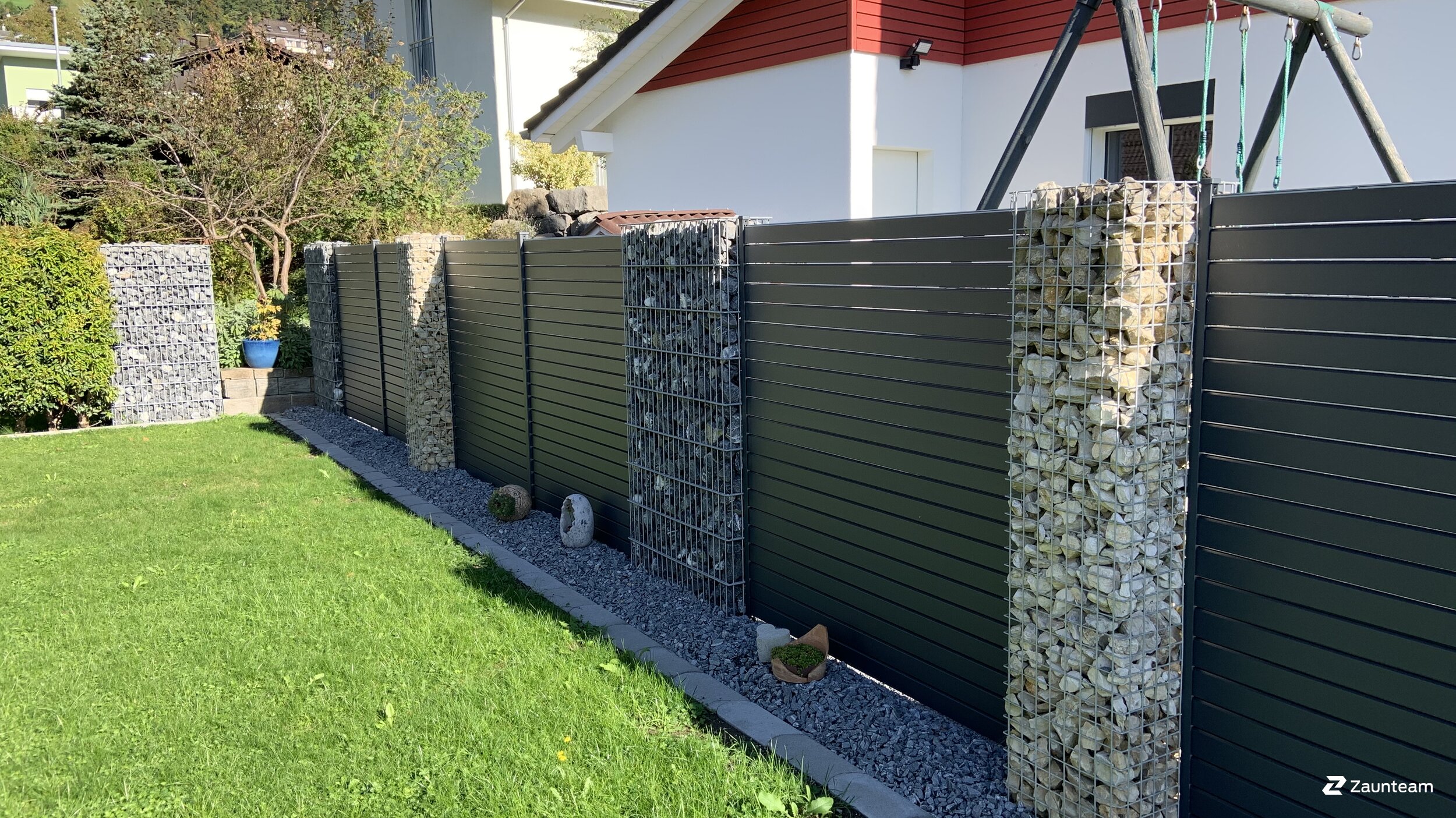 Protection brise-vue en aluminium de 2019 à 8880 Walenstadt Suisse de Zaunteam Heidiland.