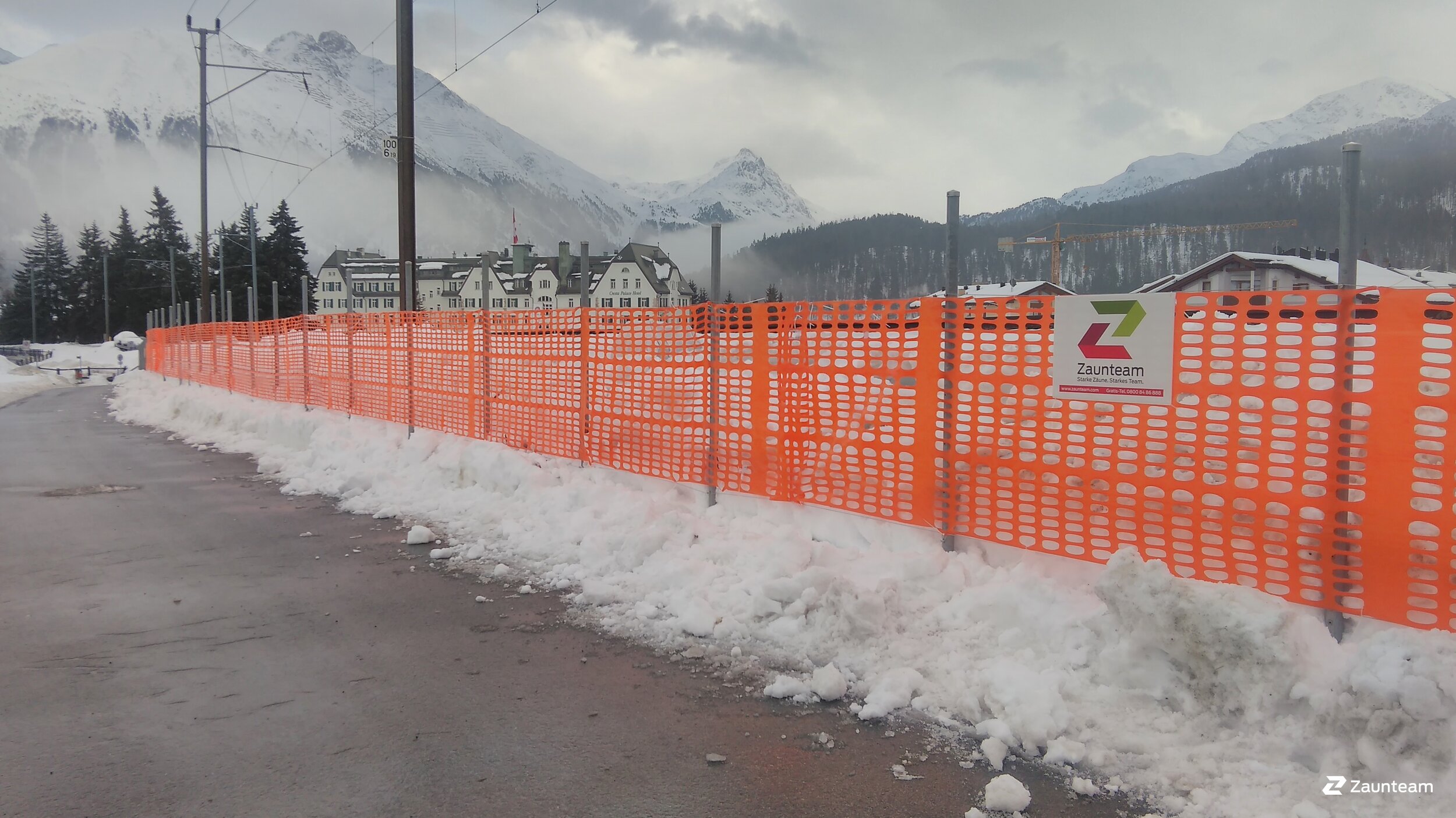 Clôture de sécurité de 2019 à 7505 Celerina Suisse de Zaunteam Engadin.