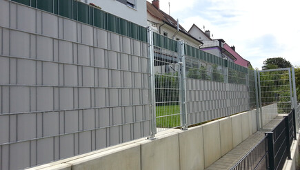Protection brise-vue en tressage de 2017 à 75417 Mühlacker Allemagne de Zaunteam Neckar-Enz.