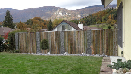 Sichtschutz aus Bambus aus dem 2016 in 4512 Bellach Schweiz von Zaunteam Mittelland GmbH.