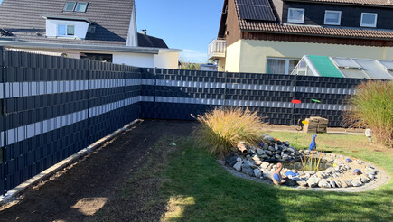 Protection brise-vue en tressage de 2019 à 88299 Leutkirch Allemagne de Zaunteam Oberschwaben.